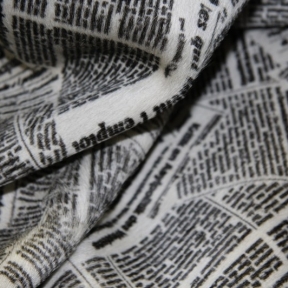 Newspaper hair on skin